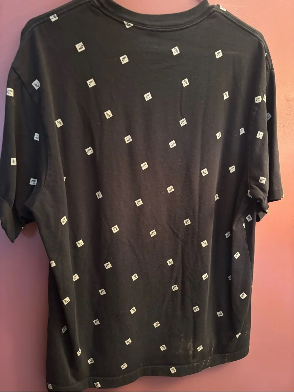 Jordan Black Short Sleeve Logo Tee with White Motif